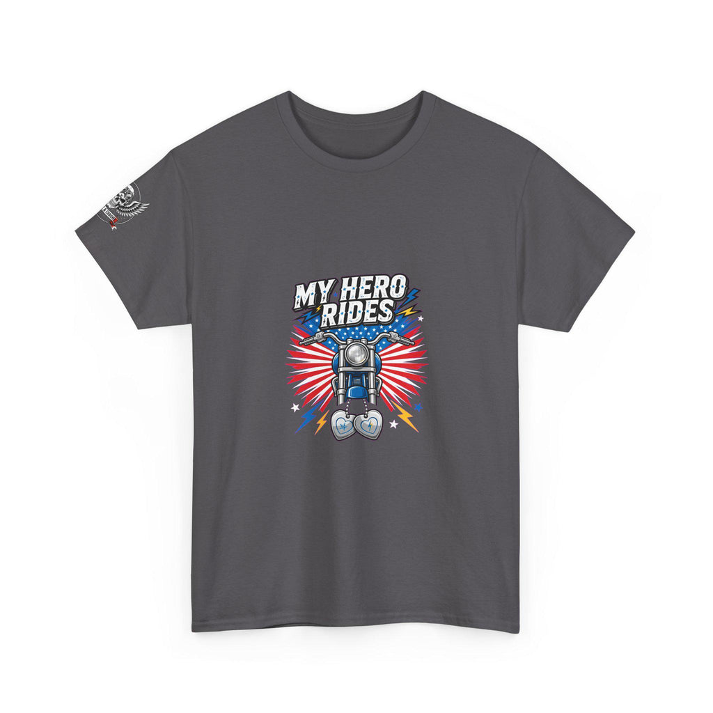 Biker Dad Shirt | My Hero Rides Motorcycle Tee | Veteran Rider Gift