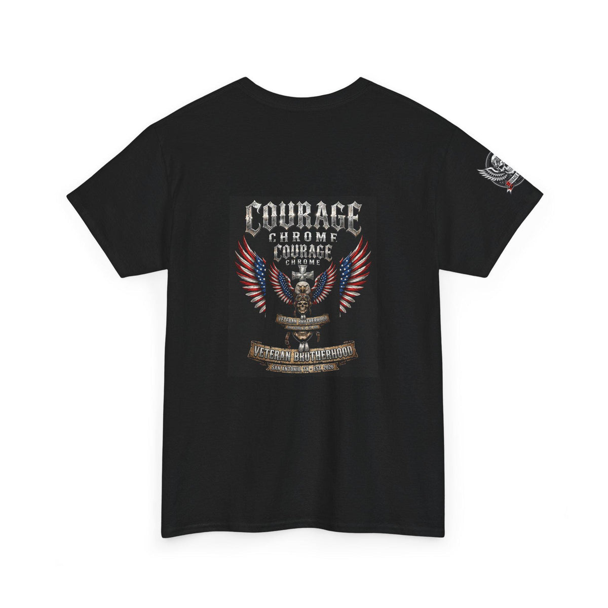 Veteran Brotherhood Shirt | Eagle Skull Biker Tee | Patriotic Back Print Motorcycle Shirt | Veteran Gift for Him