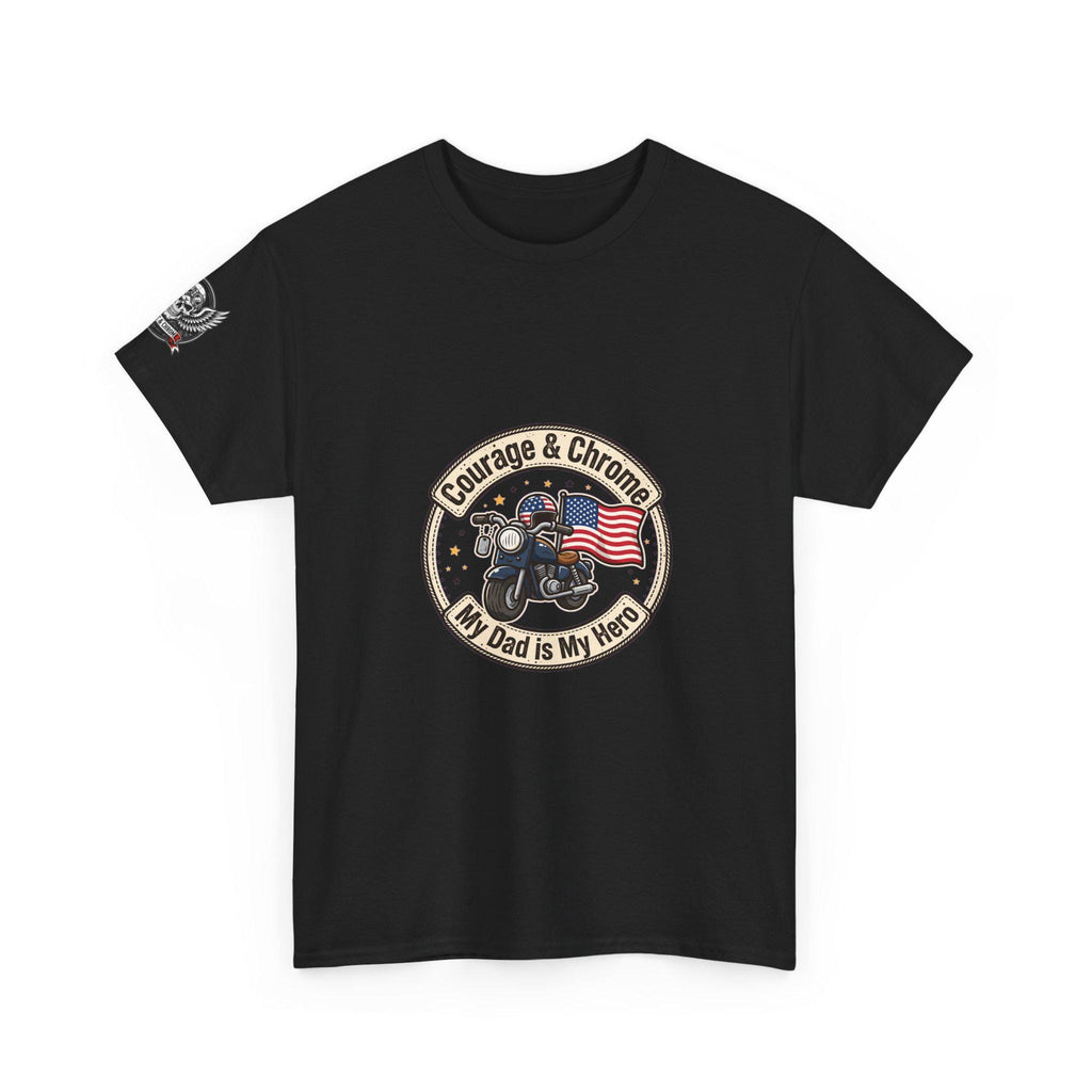 Veteran Dad Biker Tee | Patriot Gift (100% Cotton)