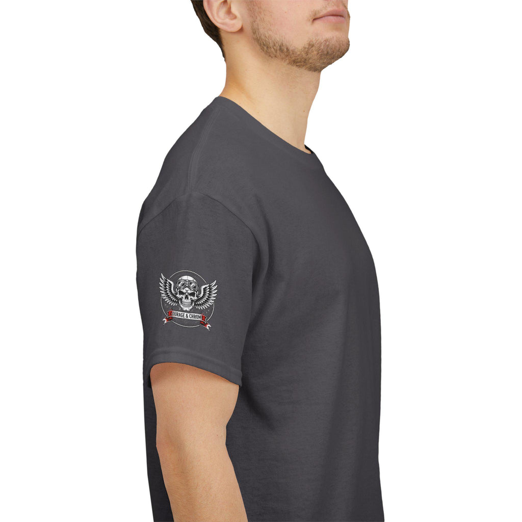 Proud Supporter of Veteran Riders Biker Tee | Patriotic Back Print Shirt (100% Cotton)