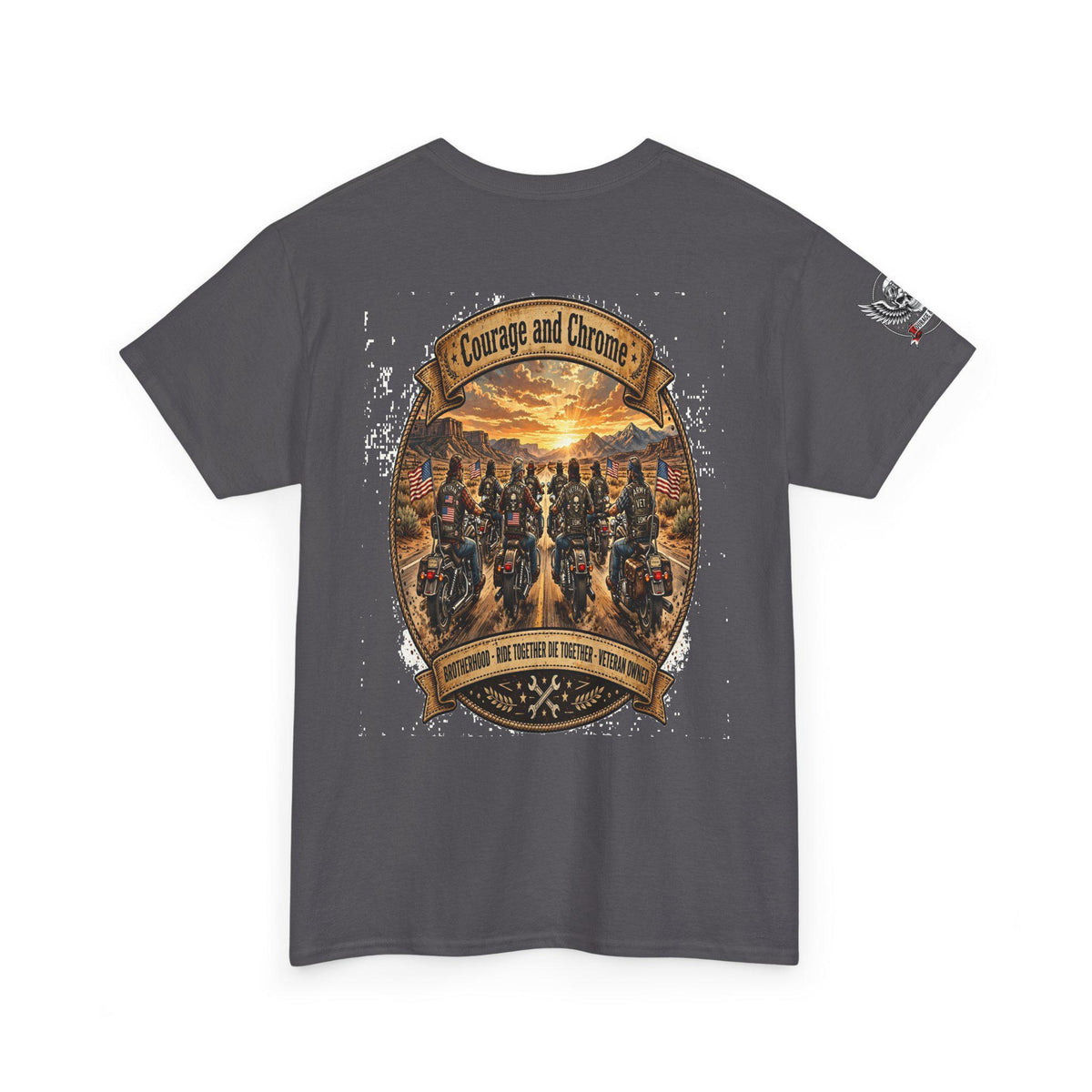 Veteran Biker Brotherhood Shirt | Ride Together Die Together Tee (Limited Edition Red)
