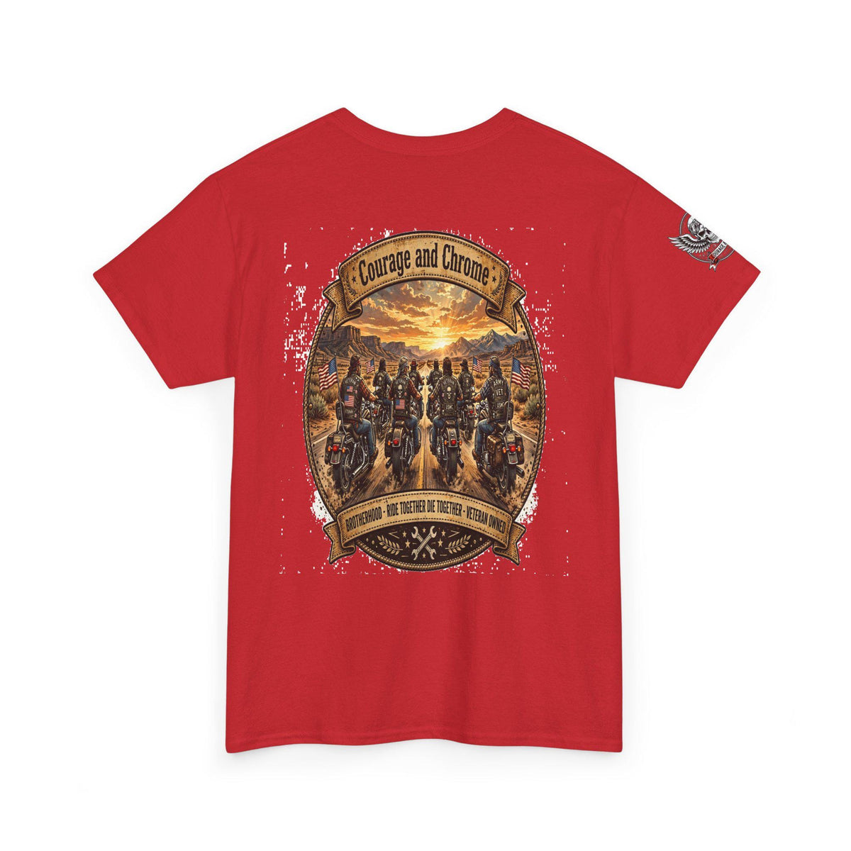Veteran Biker Brotherhood Shirt | Ride Together Die Together Tee (Limited Edition Red)