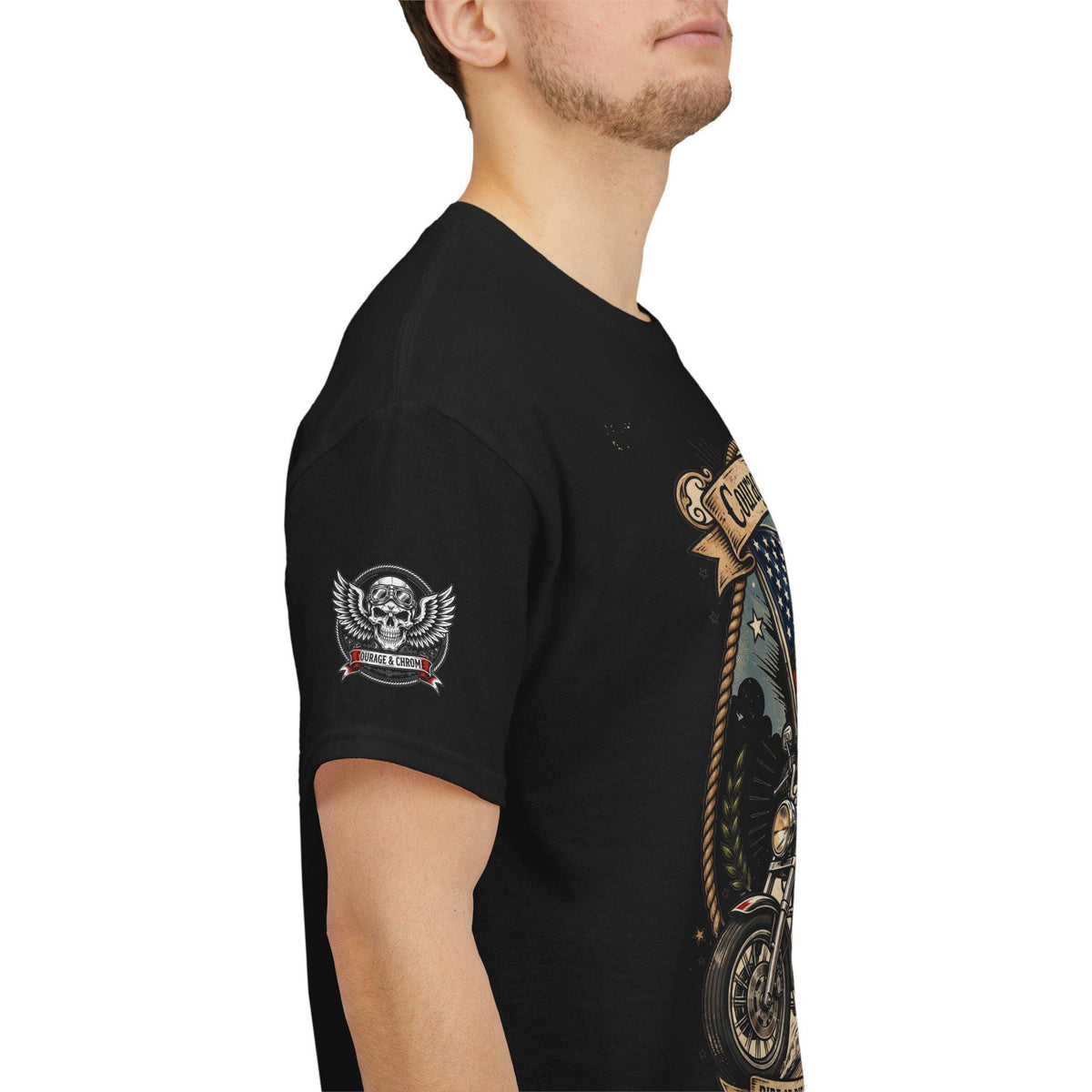 Veteran Biker Couple Shirt | Ride or Die Together Patriotic Motorcycle Tee